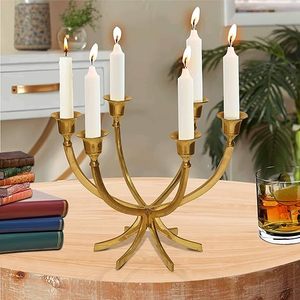 Nuevo Portavelas Dorado de Latón Hecho a Mano, Duradero, para Decoración del Hogar en Interiores/Exteriores, Cumpleaños, Navidad y Pascua - Product Image 3