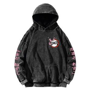 เสื้อฮู้ดดี้สไตล์วินเทจลายอนิเมะทรงโอเวอร์ไซส์ สตรีทแวร์ พิมพ์ลายกราฟิกย้อนยุค Y2K แฟชั่นสไตล์ญี่ปุ่น ผลิตตามแบบ OEM - Product Image 1