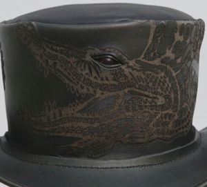 Chapeau de cowboy vintage en cuir artisanal, style western, pour ranch, rodéo, équitation, extérieur, mode, à large bord, durable, qualité classique - Product Image 3