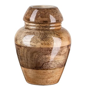 Elegante urna de madera para cenizas, recipiente conmemorativo para funeral, recipiente decorativo para guardar recuerdos. - Product Image 1
