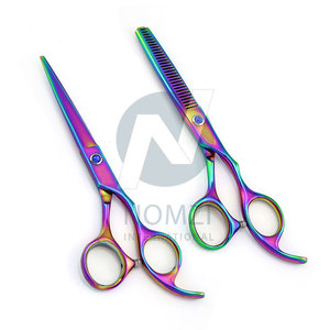 Tijeras de Peluquería de Acero Inoxidable de 6.5 Pulgadas, Color Azul, Tijeras Planas para Cortar el Cabello, para Adelgazar el Cabello, 6H Negro 3H - Product Image 3