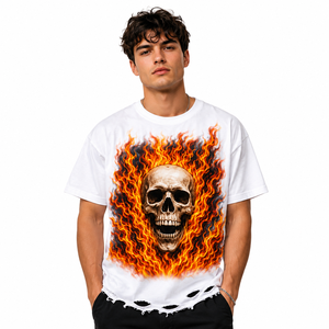 Camiseta personalizada con estampado gráfico en jersey 100% algodón, estilo vintage moderno, de manga corta, unisex. - Product Image 5