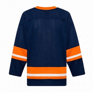 Camiseta de Hockey sobre Hielo Azul Oscuro para Hombre, Sublimada, Cuello en V, Manga Larga, Ropa de Práctica de Equipo, Uniforme Deportivo, Ropa de Entrenamiento - Product Image 2