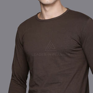T-shirts à manches longues de dernière génération, vêtements de mode pour hommes, t-shirts à manches longues de couleur unie pour adultes - Product Image 4