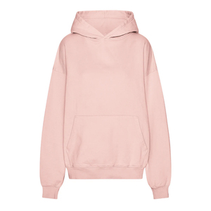 Sweat-shirts à capuche oversize pour filles, style streetwear décontracté, de bonne qualité, avec poches kangourou, couleur rose clair, pull-over pour femmes adultes - Product Image 1