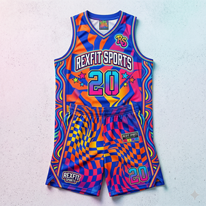 ชุดกีฬาบาสเก็ตบอลแบบมีตาข่ายโพลีเอสเตอร์ระบายอากาศได้ดี รุ่น Rexfit ปี 2026 สำหรับทุกเพศทุกวัย  ขนาด XS-XL  พร้อมบริการสกรีนลายตามสั่ง - Product Image 6