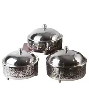 Olla Moderna de Acero Inoxidable Dorado Martillado, Aislada, para Buffet, con Tapa, para Mantener la Comida Caliente - Product Image 4