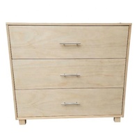 Armoire de rangement moderne à 3 tiroirs en MDF avec portes coulissantes pour chambre à coucher, atelier, salon, hôpital, salle de sport