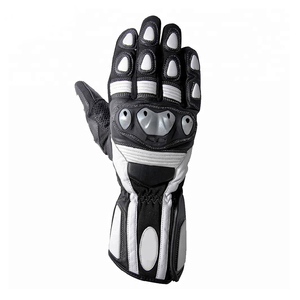 Gants de moto OEM avec logo, en cuir de vachette perforé, rembourrage en caoutchouc, design des doigts, pour la conduite, protection pour les sports de plein air - Product Image 6