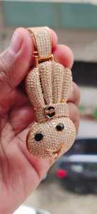 จี้ Doughboy เงินแท้ 925 จี้รูปแร็ปเปอร์ฮิปฮอป จี้ตัวการ์ตูน ประดับเพชร จี้สั่งทำพิเศษ ของขวัญวันเกิดสำหรับเขา - Product Image 2