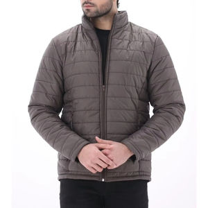 Veste matelassée personnalisée pour homme, de haute qualité, à fermeture éclair, col montant, pour l'hiver et les activités de plein air - Product Image 1