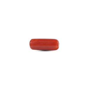 Handcrafted 6.3 Carat Synthetic Red Coral Oval Cabochon Loose Gemstone for Fine Jewelry - Product Image 2