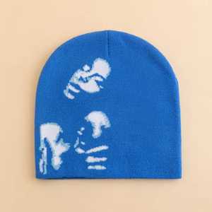 Bonnet unisexe pour adulte 56-58CM, motif original, en acrylique, style décontracté, tricoté à la machine, broderie - Product Image 6