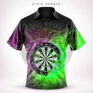 Camiseta Deportiva CIVIC SPORTS para Hombre, Manga Corta, Antiarrugas, con Bolsillo, Estampado Digital, Secado Rápido, Poliéster/Algodón, Diseño Deportivo - Product Image 3