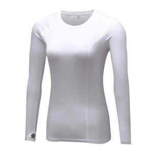 <b>Women's</b> High Quality Breathable <b>Compression</b> <b>Top</b> Custom Fitness Sports Shirt Heat-Transfer Printed 100% Polyester V-neck Crop <b>Top</b> - Product Image 6