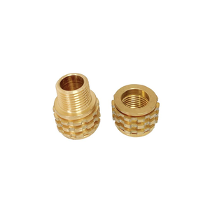 Conector de latón para tubería, tuerca redonda de cobre para fontanería con interior roscado y exterior moleteado - Product Image 1