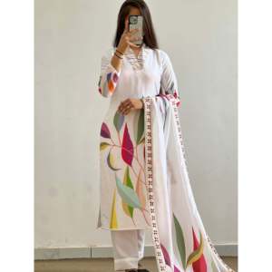 Bel ensemble de costume de fantaisie à impression numérique pour femmes pour les fêtes - Product Image 2