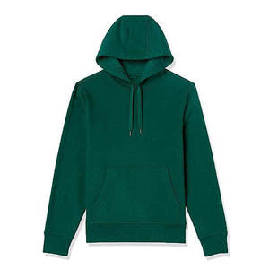 Dark Green <b>Hoodie</b> Soft Fabric Regular Fit Pullover with Front Pocket Autumn Winter Casual Wear Bulk Mens Sweatshirt - Product Image 1