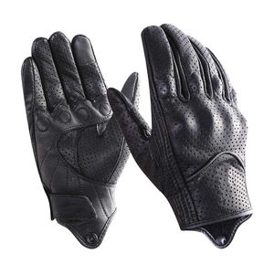 Gants de moto en cuir de haute qualité, écran tactile, protection complète des doigts, respirants, confortables, antidérapants, avec grip sur la paume - Product Image 4