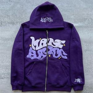 Wholesale Plain custom <b>full</b> <b>zip</b> <b>up</b> <b>hoodie</b> Manufacturer Oversized Unisex French Terry Heavyweight Puff Printing <b>Zip</b> <b>up</b> Hoodies - Product Image 3