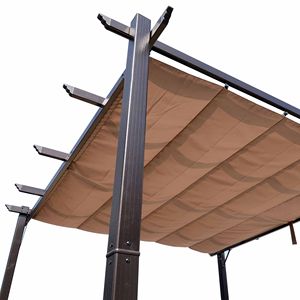 Pérgola de Aluminio 10x10 para Patio, Toldo Retráctil para Exteriores, Refugio de Sombra para Jardín, Terraza, Fiestas y Barbacoas - Product Image 3