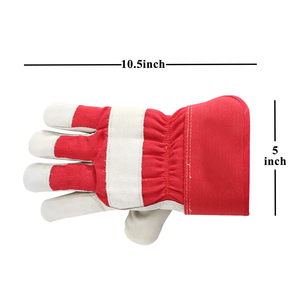 Top Quality Cow Split Leather Full Palm Rigger <b>Builder</b> Garden Working Gloves Breathable Auto Assembly Worker Safety Gloves - Product Image 2