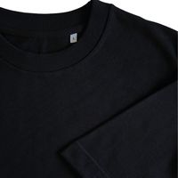 T-shirt noir pour homme en coton premium, col rond, manches courtes, tee-shirt uni décontracté pour impression, vente en gros OEM ODM