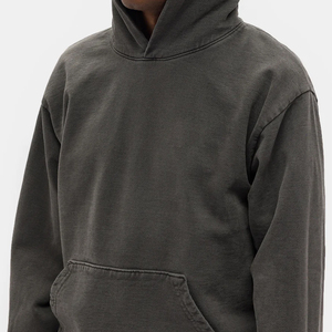 Sudadera con capucha personalizada para hombre, con cremallera completa, lavado ácido, estilo vintage, de algodón y poliéster, informal, para gimnasio, atlética, fabricante OEM - Product Image 5