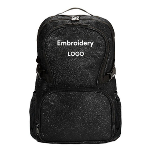 Black Polyester Backpack With Zipper Closure Adjustable Strap Unisex Casual Daily Use 20-<b>30L</b> Capacity - Product Image 2