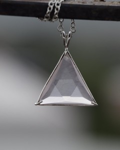 Rose Quartz Pendant Necklace Gold Tone Natural Crystal Gemstone Elegant Fashion Jewelry <b>Gift</b> For Women - Product Image 3