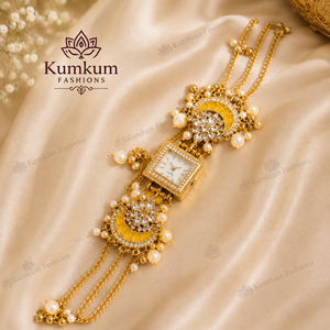 Reloj Pulsera Ghungroo Étnico Kashmirí Chapado en Oro Premium Hecho a Mano para Mujer, para Año Nuevo Chino, Navidad, Diwali, Bodas y Fiestas - Product Image 3