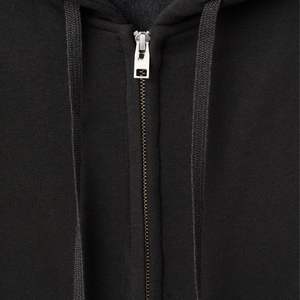 Sweat à capuche zippé surdimensionné en coton 100% écologique, lourd, avec logo 3D en relief, en polaire, unisexe, pour l'hiver – Fabricant OEM/ODM - Product Image 2