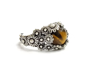 <b>Adjustable</b> Tiger Eye Gemstone <b>Ring</b> 925 <b>Sterling</b> <b>silver</b> Natural Gemstones Gift Idea - Product Image 3