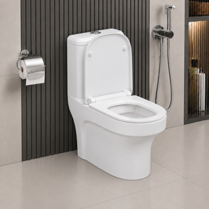 Inodoro Moderno de Una Pieza, Montado en el Suelo, de Cerámica, con Descarga Tornado, Doble Descarga, Sanitario para Baño - Product Image 2