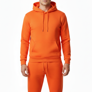 Ensemble de survêtement décontracté d'hiver pour homme, imprimé par transfert thermique, 100 % coton, séchage rapide, léger, pour l'entraînement – Vente en gros - Product Image 4