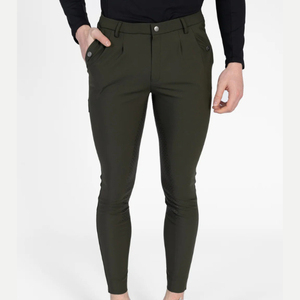 Men Equestrian Show Breeches Slim <b>Fit</b> Stretch Fabric Breathable Horse Riding <b>Trousers</b> Comfortable Horse Riding Breeches - Product Image 1