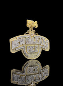 Pendentif pour homme en alliage plaqué or avec diamants, style Hip Hop Bling Ice Drip - Product Image 2