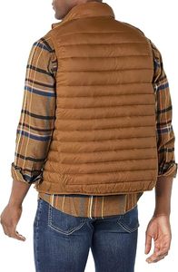Blouson matelassé coupe-vent sans manches pour homme, léger, à col montant, entièrement zippé, avec logo, écologique et tendance, pour l'hiver - Product Image 2