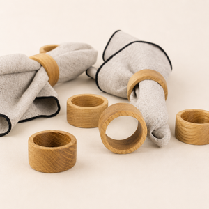 Ensemble d'anneaux de serviette en bois faits à la main, écologiques, en bois d'acacia et de manguier naturel, porte-serviettes pour table de mariage de luxe - Product Image 2