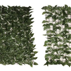 Recinzione Artificiale Tipo Foglia di Pesco 1M X 4M per Esterni, Pianta Artificiale Resistente per Decorazione Giardino - Product Image 6