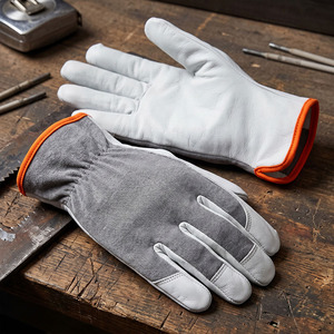 Heavy Duty Goat Grain Leather Assembly <b>Gloves</b> Personal Protective Heat & Spark Resistant Durability <b>Hand</b> Protection <b>Gloves</b> - Product Image 5
