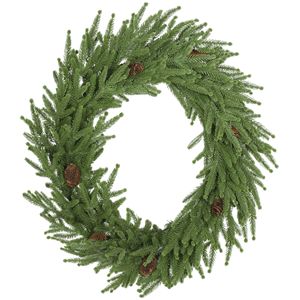 Ghirlanda Artificiale di Pino Norfolk da 40cm, 88 Rami Realistici, Pigne, Ghirlanda Natalizia Festiva da 24 Pollici per Decorazione di Porte e Pareti - Product Image 1