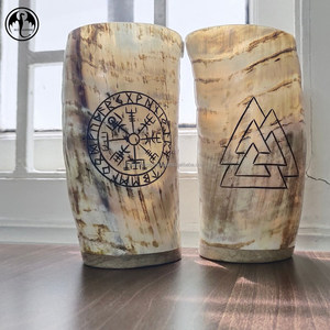 Viking Drinking Horn Shot Tasses 200ml Mélamine Garçons D'honneur Cadeaux Inspiré par Game of Thrones Verre À Vin Style pour Hommes Son Lui Inde - Product Image 4