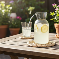 Sous-verre rustique en rotin fait main en Inde, 4 pouces, finition naturelle, tissé, antidérapant, écologique, lavable, réutilisable, lavable en machine, pour table