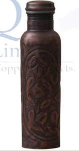 Handmade Copper Water Bottle Modern Art Deep Eitching Design 900ml Leak-Proof Portable Customized Designs Washable Drinkware - Product Image 6