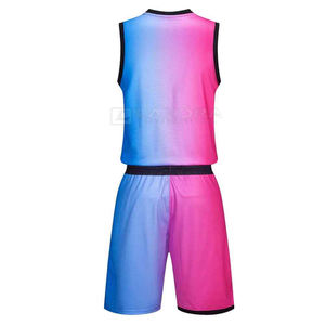 Uniformes de basketball pour hommes sur mesure, faible quantité minimum de commande, dernier design, impression de logo personnalisée. - Product Image 2