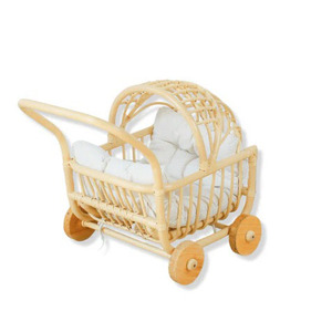 Cesta Moisés de Ratán Natural, Cuna de Mimbre Tejida a Mano con Asas, Resistente y Ecológica, para Muñecas, HNH Vietnam - Product Image 6