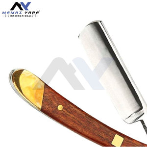 Navaja de Afeitar Plegable de Acero Inoxidable Estilo Turco, Navaja de Afeitar Manual con Mango de Madera para Uso en Salón y Hogar - Product Image 6