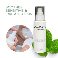 Spray Tonifiant Hydratant Éclaircissant à la Rose pour Soins de la Peau de Luxe Marque Privée Professionnelle, Brume Faciale Illuminatrice, Fixateur de Maquillage