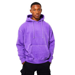 Sudadera con Capucha y Cordón, Estilo Informal para Calle, Lavado Ácido, Manga Larga, Ajuste Elegante, al Mejor Precio - Product Image 1